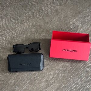 Salvatore Ferragamo Classic Black Sunglasses